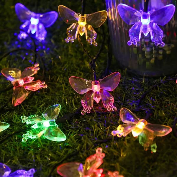 Guia luces Mariposa 30 luces color/calida